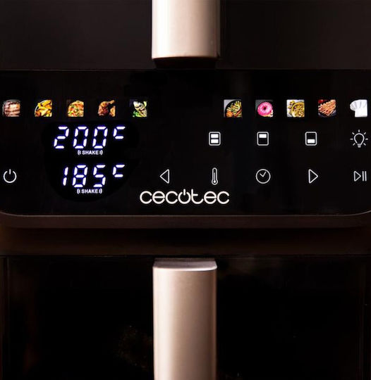Cecotec Friteuză cu Aer cu Două Coșuri Detașabile 10l Negru 10000
