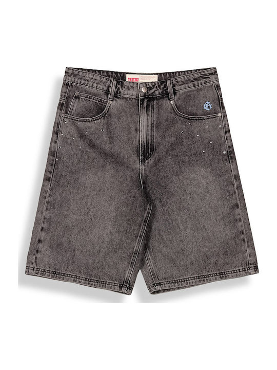 Baggy Men's Denim Shorts Black