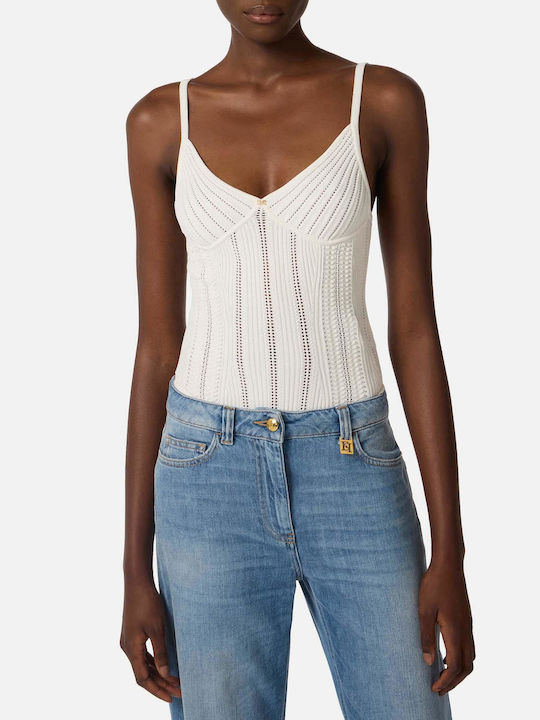 Elisabetta Franchi Damen-Bodysuit Strick-Openwork Bodysuit Bk85b62e2 Elisabetta Franchi Damen-Bodysuit Strick-Openwork Bodysuit Bk85b62e2