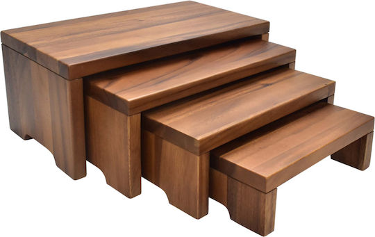 Culinaro Alas Stand De Prezentare Pentru Bufet Din Lemn De Acacia 39 9x21xh17cm Masă Extra Mare Teatru