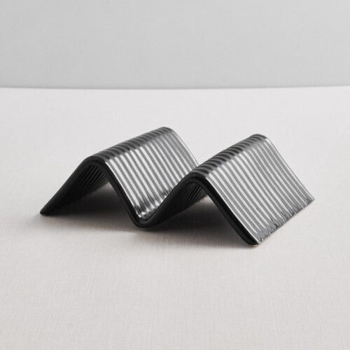 Culinaro Street Food Suport Taco 1-2 Compartimente Ceramică 14.9x10.4xh4.5cm Negru