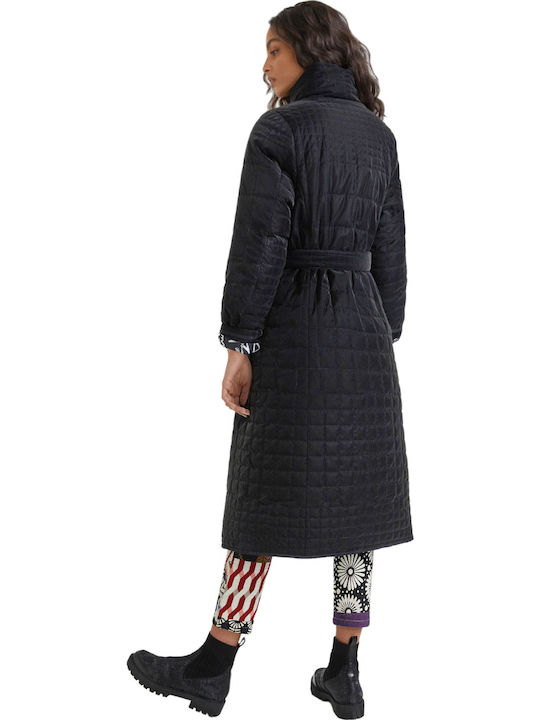 Granollers Women's Long Puffer Jacket for Winter Black