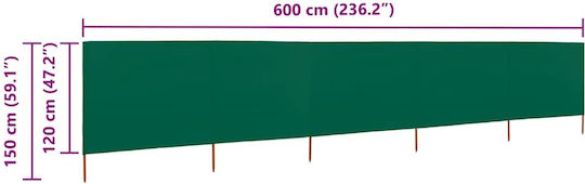 vidaXL în Culoarea Verde 1.2x6.0m