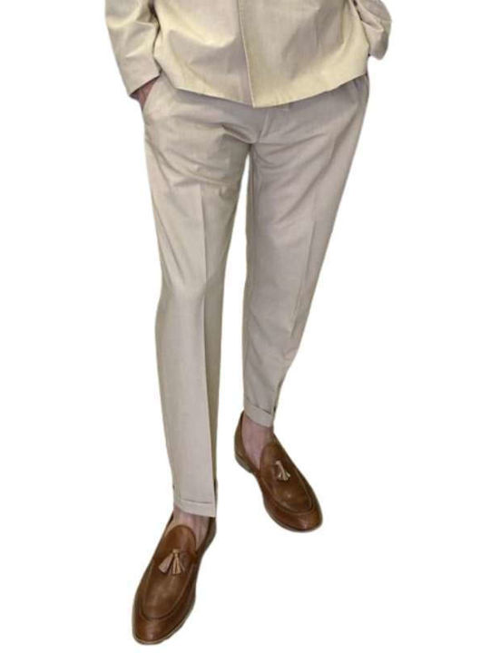 Herrenanzug mit Schlank Passform Taupe