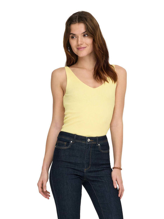 Women's Summer Sleeveless Yellow Blouse