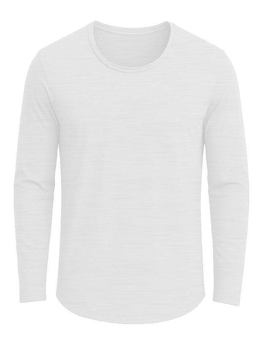 Langarm Herrenbluse Weiß