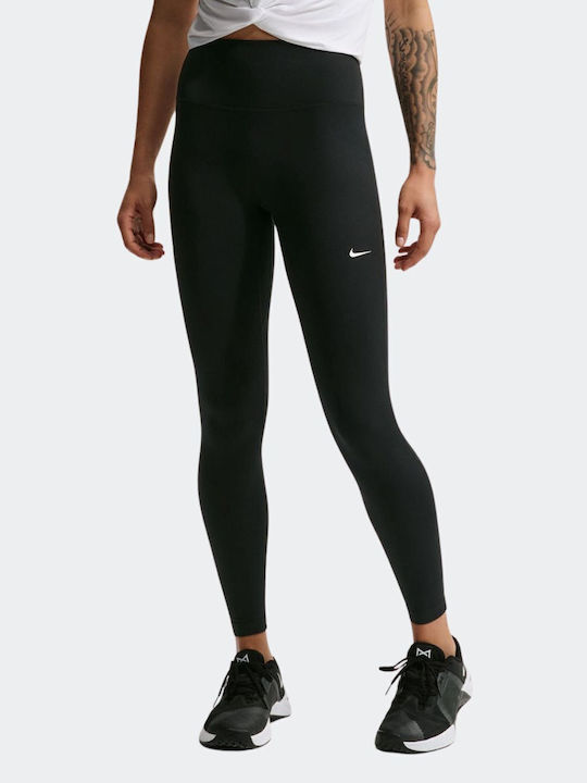 Dri-Fit One Training Women's Cropped Leggings High Waist Black / White