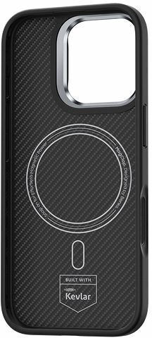 Benks Umschlag Rückseite Aramid Fiber Schwarz (iPhone 16 Plus)