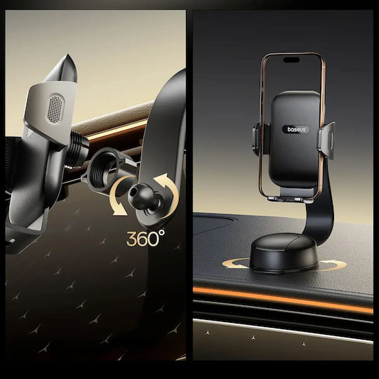 Baseus Car Mobile Mount with Adjustable Hooks Black