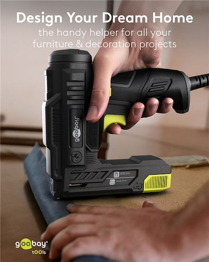 Goobay Werkzeuge 2-in-1 Elektrischer Handtacker Set Kabelgebunden