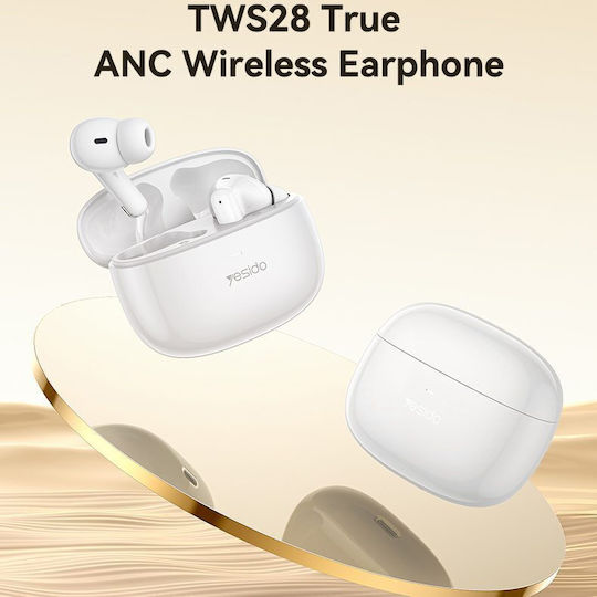 Yesido TWS28 In-Ear Bluetooth-Freisprecheinrichtung Kopfhörer mit Ladeetui Weiß