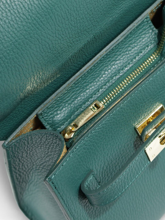 Leder Damen Handtasche Tote Schulter Petrol Blau