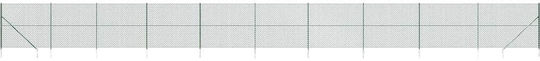 vidaXL Plasă de sârmă cu Îmbrăcăminte din PVC Verde 1.8x25m