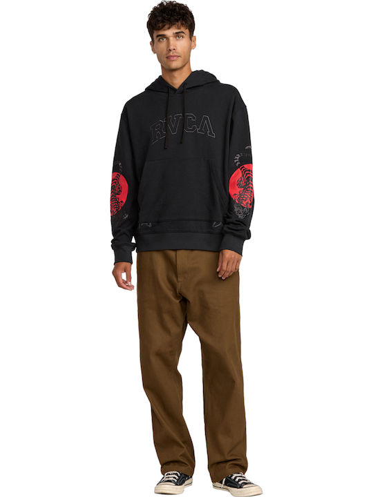 Rvb Rvca Schwarz Sweatshirt mit Kapuze