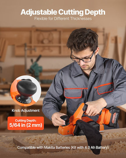 Vevor WXDDSCBCDDC12YBQX001V2 Planer 18V Brushless