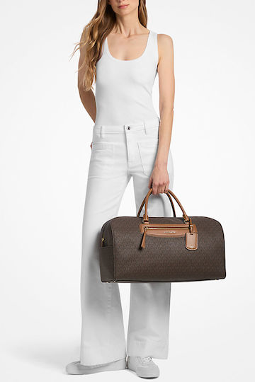 Michael Kors Jet Set Travel Xl Weekender Sack Voyage 30lt Brown Fabric M49.5xP30.5xY21.5cm