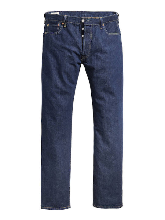 501 Men's Jeans Pants with Regular Straight Fit Dark Indigo