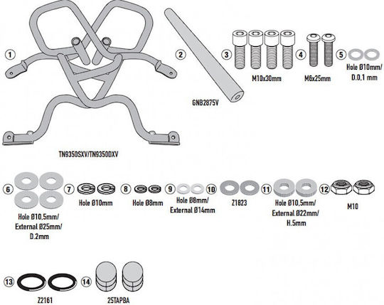 Engine Protection Moto Morini X-cape 649 21-24 Tn9350