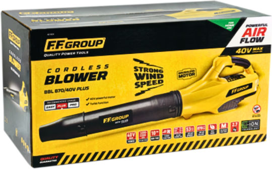 FFG BBL 870 Plus Suflantă / Aspirator de Mână Cu Baterie 40V Solo cu Viteză Maximă a Aerului 190km/h