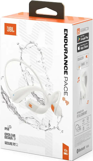 JBL Endurance Pace In-ear Bluetooth Handsfree Headphones with Sweat Resistance White