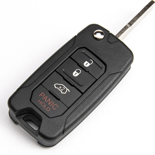 Carcasa Cheie Auto cu Lamă cu 4 Butoane pentru Jeep / Dodge / Chrysler