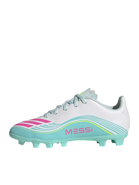 F50 Messi Club FG/MG Kids Soccer Cleats Molded White