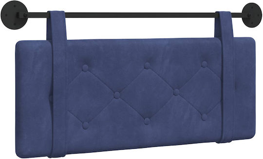 vidaXL Fabric Bed Headboard Cushion Blue 110x55cm