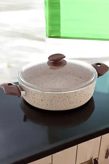 Granit Topf Zum Kochen Mit Griffen Bakelit Farbe Braun 22cm (26cm)