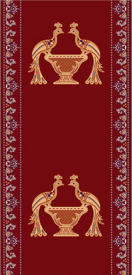 Isexan Peacock Wohnzimmer Teppich Rechteckiger Pfau 100x100cm
