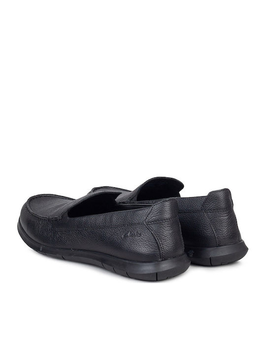 Step Men's Leather Moccasins Black