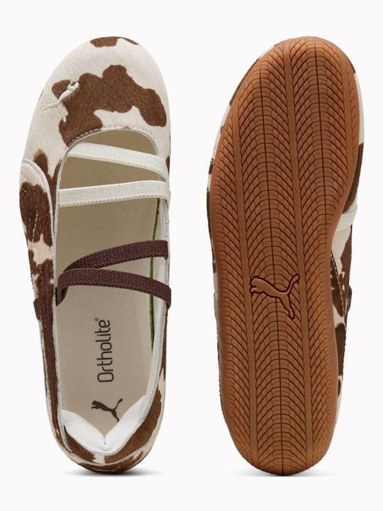 Kids Pumps & Ballerinas with Elastic Strap Fabric White Speedcat Ballet