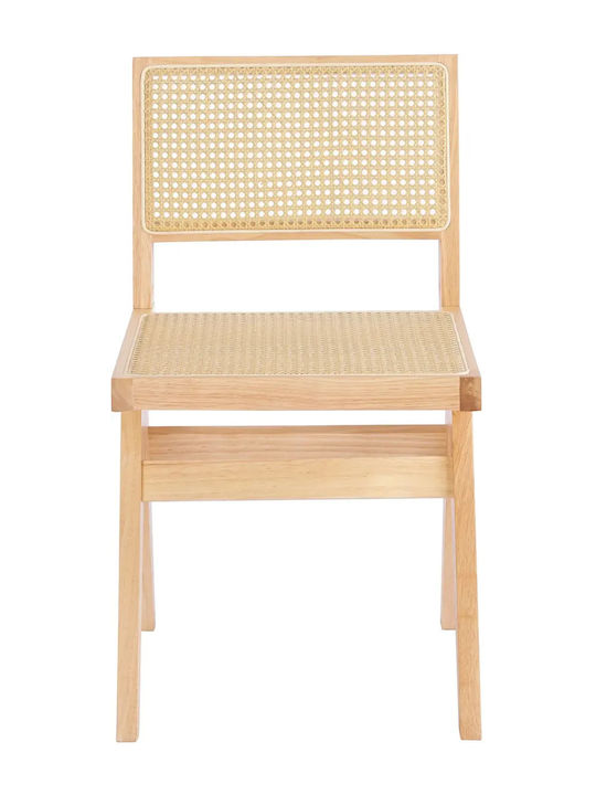 Dining & Kitchen Chairs Wooden Beige 2 Pieces 44x51x78cm