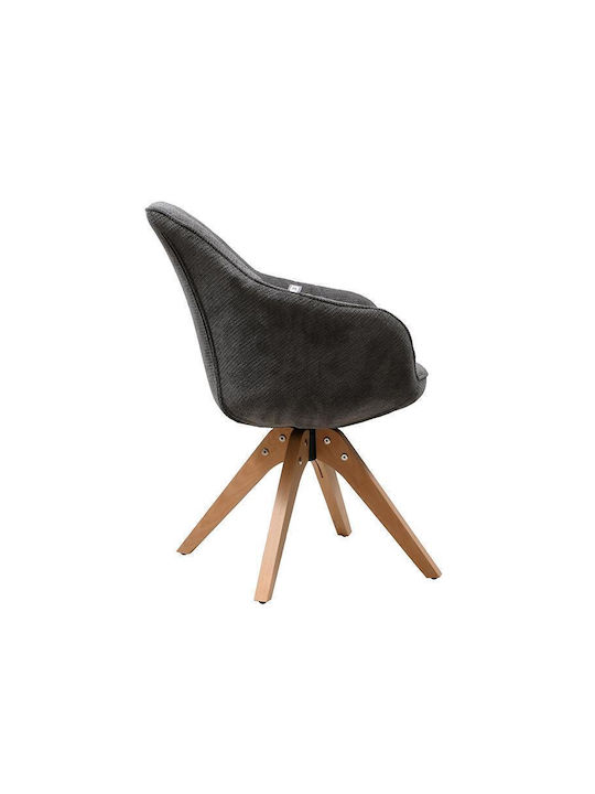 Fl23 Dining Chair With Fabric Upholstery Gray 63x58x82cm