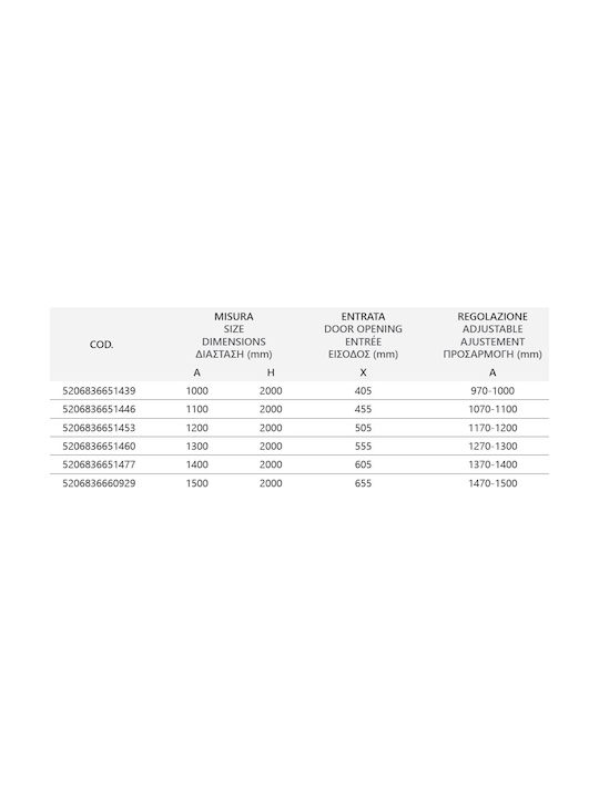 Karag Lea 400 Διαχωριστικό Ντουζιέρας με Συρόμενη Πόρτα 130x200cm Mat