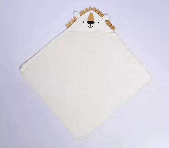 Nef-Nef Homeware Βρεφική Κάπα-Μπουρνούζι με Κουκούλα 75x75εκ.
