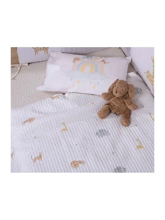 Nef-Nef Homeware Nef-Nef Homeware Babydecke Wickeltücher für Kinderzimmer Waffel Farbe Beige Länge 80cm Breite 110cm
