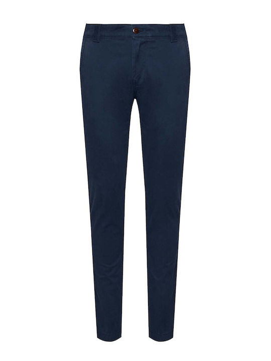 Scanton Παντελόνι Chino Ελαστικό σε Slim Εφαρμογή Navy Μπλε