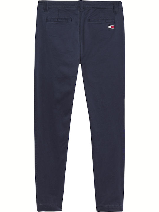 Scanton Παντελόνι Chino Ελαστικό σε Slim Εφαρμογή Navy Μπλε