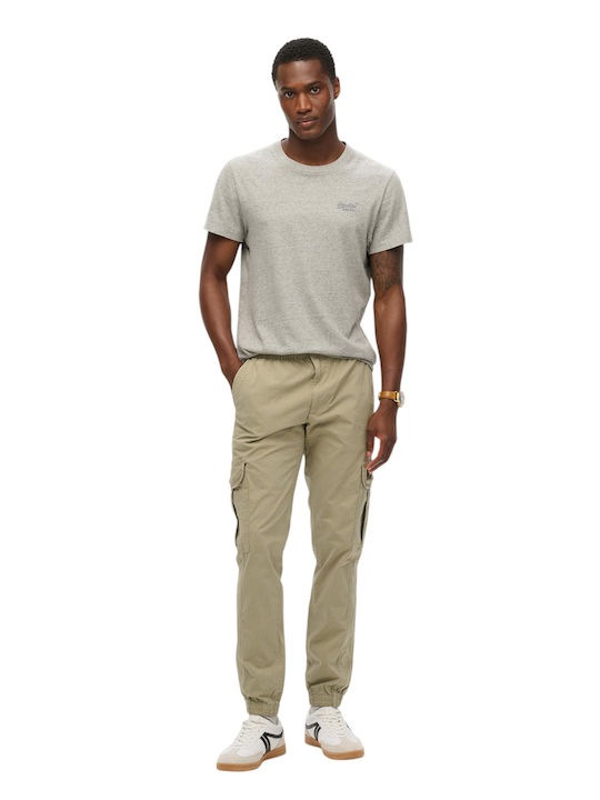 Ovin Trousers Cargo Elastic in Slim Fit Khaki