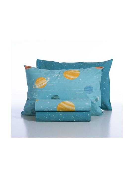 Nef-Nef Homeware Single Cotton Sheet Set This Is My Galaxy This Is My Galaxy Blue 170x260cm 3pcs