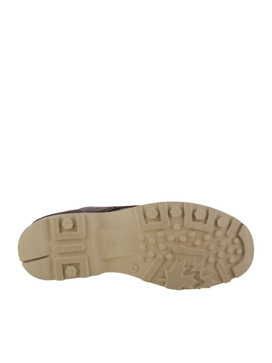 Joel Δερμάτινα Ανδρικά Μποτάκια Dark Brown