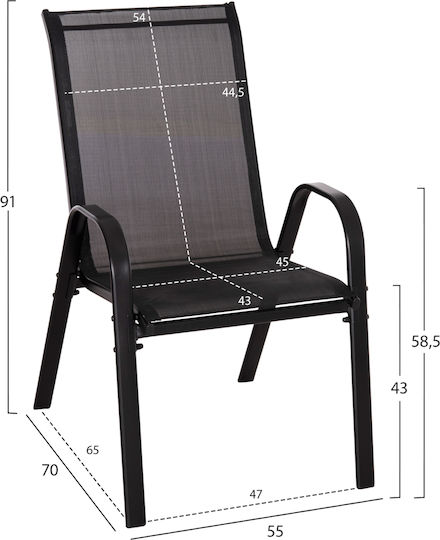 Scaun Leon Negru 4 Bucăți 55x70x91 cm Scaun Leon Negru 4 Bucăți 55x70x91 cm