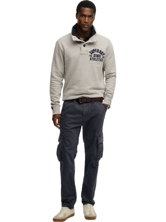 Ανδρικό Παντελόνι Cargo Ελαστικό Regular Fit French-navy