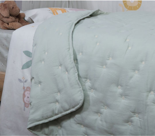 Nef-Nef Homeware Special Star Βρεφικό Κουβερλί Microfiber Mint 110x150cm