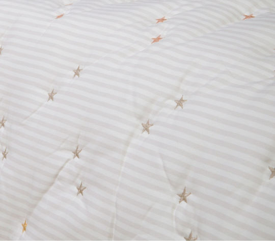 Nef-Nef Homeware Happy Baby Quilt Mikrofaser Ecru 110x150cm