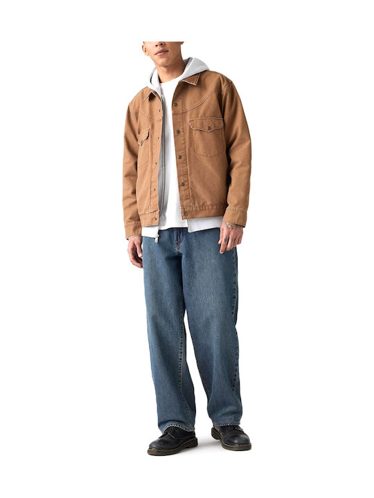 578 Ανδρικό Παντελόνι Τζιν με Loose Baggy Εφαρμογή Dark Indigo