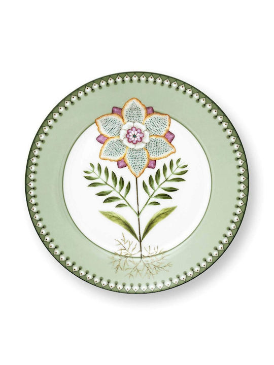 PiP Studio Εταζέρα από Πορσελάνη Πράσινη Ø17cm Π21xΜ26.5cm