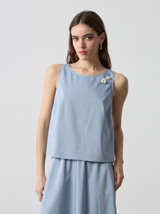 Damen Hellblaues Satz mit Hose