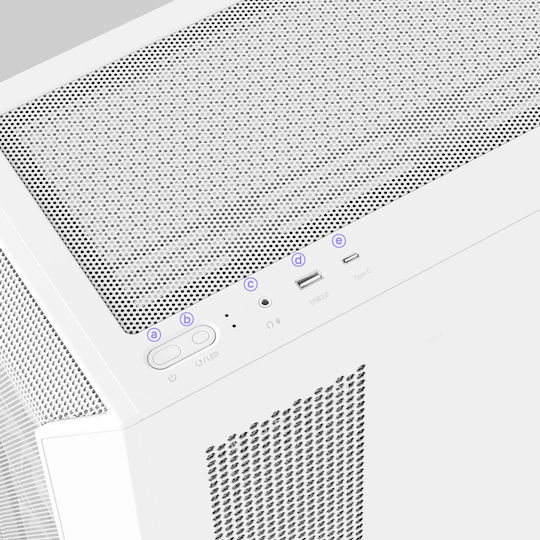 I3 Neo V2 RGB Gaming Midi Tower Κουτί Υπολογιστή με Πλαϊνό Παράθυρο Λευκό