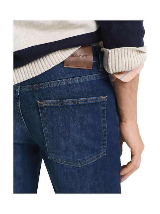 Men's Jeans Pants with Slim Fit Dark Blue